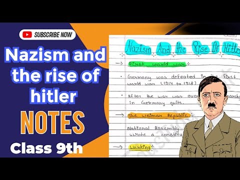 || Nazism and the rise of hitler | Handwritten Notes |Class 9th| History| Ch-3 ‎‪@Edustudy_point‬