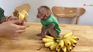 Adorable Jenna Request Mom Help To Peel Banana For Her | Monkey Dodo