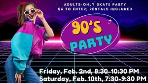 61 reactions · 15 shares | We have two adults-only all '90s music nights planned for you in February! It's just $6 to enter, with rentals included. Tickets are sold online & at the door. | High Roller Skating Center of La Crosse | Facebook