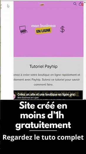 Créer 1 Site + 1 Boutique gratuitement #boutiqueenligne