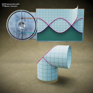 148K views · 2.7K reactions | Creating angled tubes by curling up planes bounded by sine curves. I’m creating all this work on my own, so if you like my content and would like to see more, I’d appreciate your support. In my bio, you can leave a tip in ~ | Reason-why | Facebook