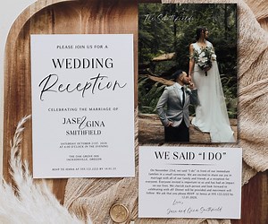 Elopement Wedding Reception Invitations, Wedding Reception Only Invitations, We Said I Do, Happily Ever After Party, Canva Editable Template - Etsy Ireland