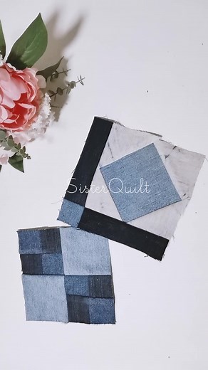 How to Patchwork from old jeans recycle | Sewing | Tutorial#sewing #jeans #pattern #ideas #howto #old #easy #denim #patchwork #recycle #diy #tutorial #handmade | SisterQuilt