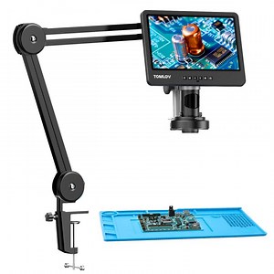[🚚Shipping from Bangkok🚛] TOMLOV กล้องจุลทรรศน์บัดกรีดิจิตอลแบบยืดหยุ่น DM602 2000x แขนยืดหยุ่น10.1 "กล้องจุลทรรศน์เอชดีเอ็มไอพร้อมกล้องจุลทรรศน์เหรียญ3เลนส์พร้อมแหวนไฟแผ่นรองซ่อมไมโครสโคปอิเล็คทรอนิคส์วิดีโอ LCD สำหรับผู้ใหญ่ | Lazada.co.th