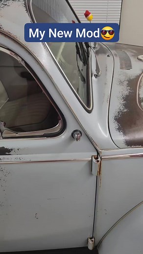 I've been looking forward to this mod for two months. Since I installed swan neck mirrors, I had to find a solution for my stock mirrors. I had customs Route 66 coins made and glued them on over the stock mirror holes with JB Weld. They came out better than I thought. #carmod #carbadges #customcar #classicbeetle #classiccar | Daily Patina Beetle