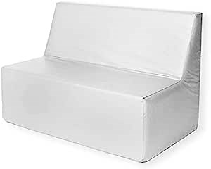 Foamnasium Straight Back Sofa, Gull Gray