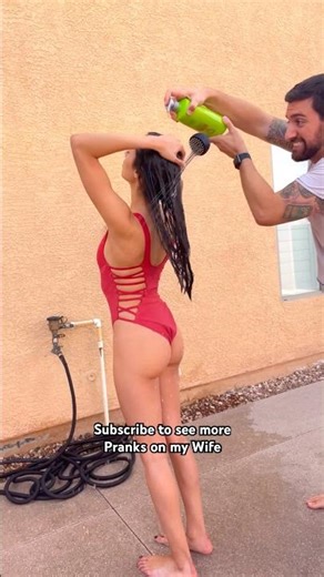 Shampoo Prank on Wife 😂 #Pranks #JoeySalads #ViralVideos