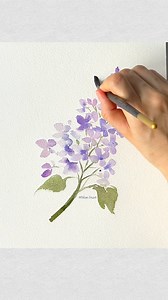 Painting lilac #watercolorlilac #watercolorflowers #watercolorflorals | blue.lisart.art