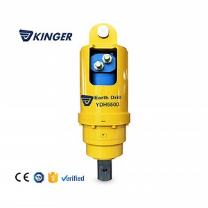 [Hot Item] Kinger Heavy Duty Screw Pile Pushing Construction Foundation Hole Big Hydraulic Auger Drive for 10ton 20ton Excavator