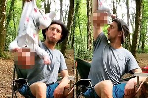 Sick influencer dad, 35, arrested for shaking and twisting 6-week-old baby daughter by leg in horror social media video