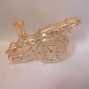 [Hot Item] Cool Cannon Shape Colorful Thickened Glass Small Smoking Hand Pipe