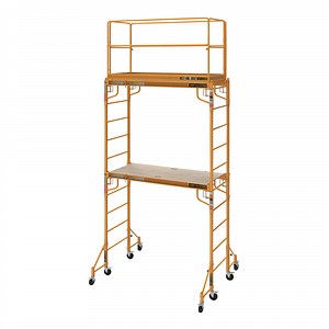 Metaltech Jobsite 12' Portable Baker Scaffolding Tower Set with Guardrail I-TCISC