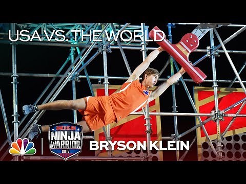 Bryson Klein's Stage 2 Run: USA vs. the World - American Ninja Warrior 2019