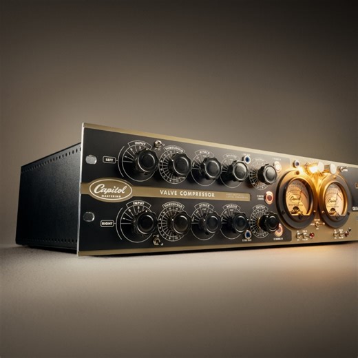 Introducing the new Capitol Mastering Compressor plug-in by Universal Audio. Special 50% off pricing for a limited time. Capitol Mastering Compressor gives you the rich sound of the CM5511 — a legendary handbuilt tube mastering compressor designed and used by Capitol Studios on historic catalogs and thousands of hit records. | Universal Audio
