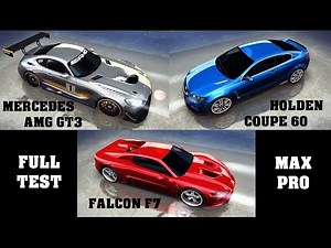 Asphalt 8 - Full test (Falcon F7 vs AMG GT3 vs Holden)