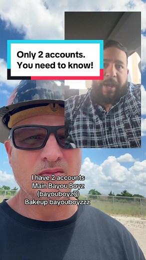 I only have 2 accounts on TikTok. @TradeMasters' the rest are copycats and are up to no good. Several of you guys contact about it and it’s getting out of hand. #BayouBoyz @bayouboyzzz #copycat #love