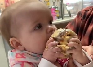 Baby experiences the joy of ice cream for the first time !! #baby #firstitme #icecream | Day True Life | Facebook