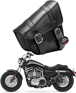 KEMIMOTO Motorcycle Swingarm Bag, Left Side Bag Swing Arm Bag with Synthetic Leather for Sportster Rebel 300 500