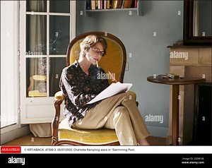 NO FILM, NO VIDEO, NO TV, NO DOCUMENTARY - © KRT/ABACA. 47306-3. 05/07/2003. Charlotte Rampling stars in Swimming Pool Stock Photo - Alamy