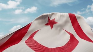 clip-1109050329-wavy-flag-northern-cyprus-blowing-wind-slow