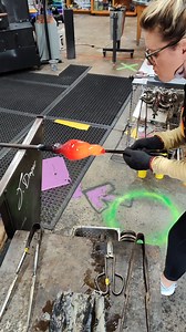 Twisting glass like it's our job! We love watching all the different ways we can twist, pull, push, pinch, squish, and shape hot glass! Stay tuned this week when we post the video of this piece being finished and put safely in the kiln. Want to shop our glass creations? Stop into the studio Thursdays - Saturdays 9-3 OR shop online @ jdraperglass.com | J Draper Glass LLC