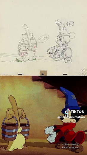 Mickey Mouse takes center stage in this pencil test footage of original animation drawings from the Walt Disney Animation Research Library. ✨ #Fantasia is streaming on #DisneyPlus. #Animation by Les Clark and Ugo D'Orsi l Effects Animation by Daniel MacManus