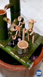 These water wheel fountains made by bamboo are really cute. | Sci Hub China