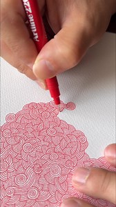 246K views · 1.7K reactions | There’s something so visually powerful about red ❤️ #DaniloRReyesArt #Drawing #AbstractArt #Zentangle #Creativity #Art #Abstract  | Danilo Rodriguez Reyes | Facebook