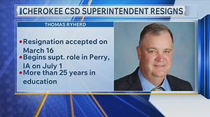 Cherokee CSD superintendent resigns to accept position in Perry, Iowa