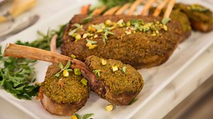 How to make a rack of lamb with pistachio pesto for Easter