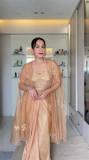 Tamaraa By Tahani on Instagram: "Not your regular festive fit ✨ This is golden luxury wrapped in the coolest corset dhoti skirt set ever  Made for girls who love being one step ahead. Exclusively available before launch 﫶  DM or WhatsApp 9691003960 to own it first! #TamaraaByTahani #LuxuryDhotiSet #GoldenDreams #ExclusiveFashion #PreLaunchStyle #LuxuryOOTD #DesiGirlsWithStyle #ShopNow #festive #festivevibes❤️ #festivefashion"