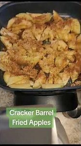 Cracker barrel fried apples dupe! #friedapples #cooking #butter #cinnamonapples