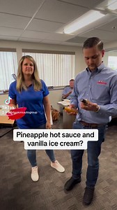8.7K views · 215 reactions | Would you try it? Florida Man's Lunacy’s pineapple hot sauce with ice cream! #TaddJenkinsChevrolet #rigby #idaho #brotherandsister | Tadd Jenkins Chevrolet | Facebook