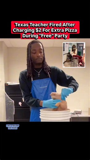 What started as a classroom reward turned into a viral controversy after a Texas teacher was fired for charging students for extra pizza! 🍕 After promising a "free" pizza party, the teacher 😀 provided one clice and one drink to each student-hut 🙎👀