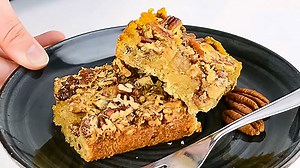 The Best Keto Pecan Bars Recipe - (3g Carbs) Low Carb Slice