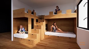 Twin XL Double Bunk Bed DIY Build Plans With Stairs (digital Design) - Etsy Canada