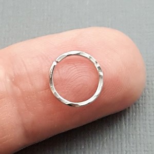 Hammered Platinum Cartilage Hoop: 20g Piercing Ring - Etsy
