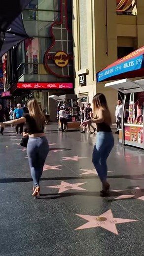 Spicy Latinas Dancing on Hollywood Blvd 💃🔥 | Hollywood Street Scenes