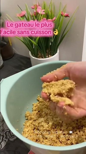 Le gateau le plus facile à préparer et sans cuisson 👌✅ #gateau_facile