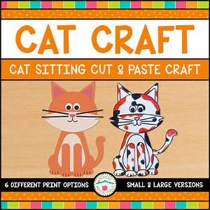 Cat Cut and Paste Craft | Cat Craft Activity | Printable Cat Cut Out Template