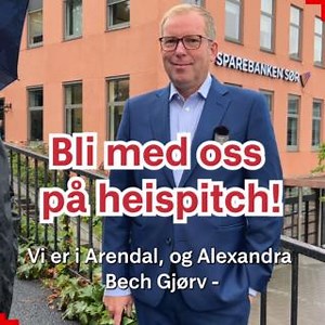 Håkon Haugli tar en prat med Alexandra Bech-Gjørv i Arendal. Hør hva SINTEF gjør for norsk innovasjon, og lederens heispitch for hvordan vi skal lykkes med omstillingen av norsk næringsliv. | Innovasjon Norge
