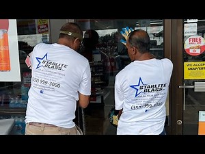 Commercial storefront Frame and Glass Installation.Starlite Glass if Clermont Florida.
