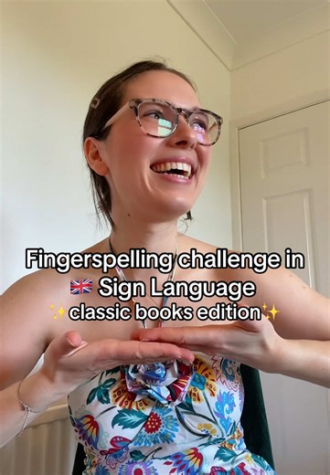 BSL Fingerspelling Challenge: Classic Books Edition