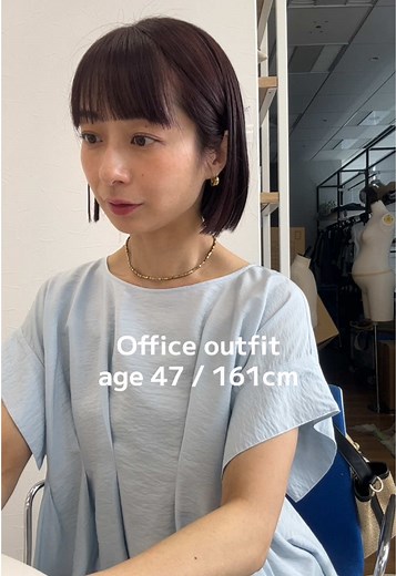 ミニボブのオフィスコーデ｜46–47歳・161cmに似合う着こなし