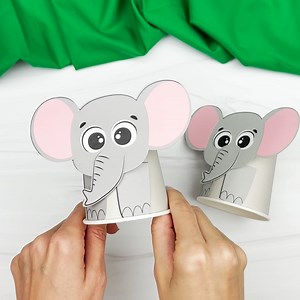 🐘 Paper Cup Elephant Craft ✂️ Get the template on the blog | Simple Everyday Mom