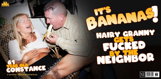 61 year old Hairy granny Constance getting fucked by the younger neighbor at home | MaturenlDatabase