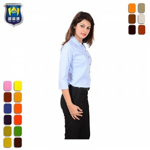 [Hot Item] High Quality Office Lady Dress Shirts White Work Shirts
