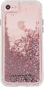 Case-Mate iPhone 8 Case - WATERFALL - Cascading Liquid Glitter - Protective Design for Apple iPhone 8 - Rose Gold