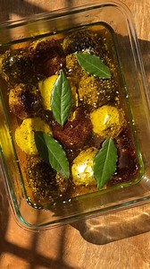 DIY herbed and marinated labaneh balls with Colavita extra virgin olive oil Get the recipe: https://jamiegeller.com/recipes/marinated-labneh-balls/ #israeli #l#labneh #oliveoil | Jamie Geller