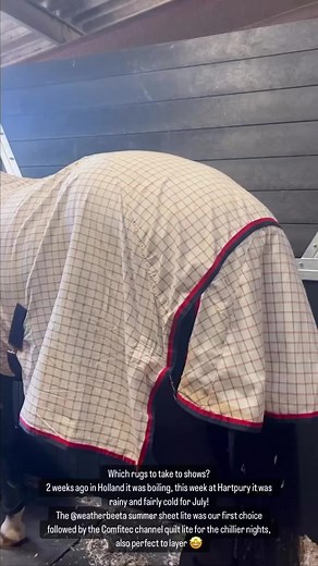 1.3K views · 37 reactions | What rugs to take to shows? WeatherBeeta UK | Sophie Wells OBE Dressage | Facebook